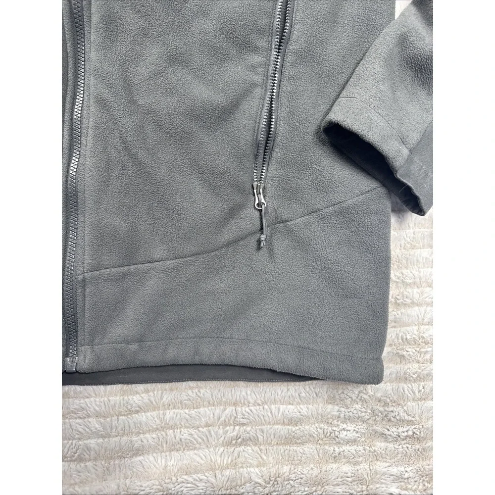 North Face Men's Medium Chimborazo Sherpa-Lined Fleece Full Zip Jacket Gray NICE